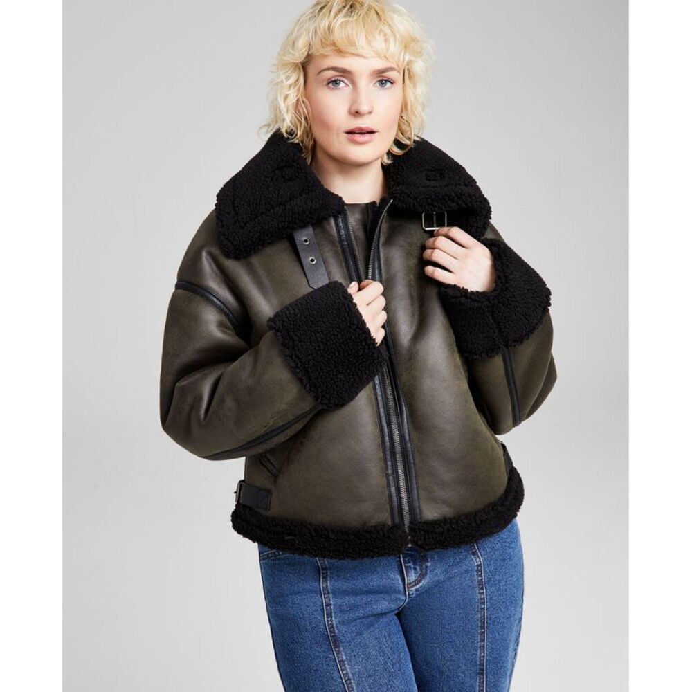 And Now This Women's Faux-Shearling Jacket